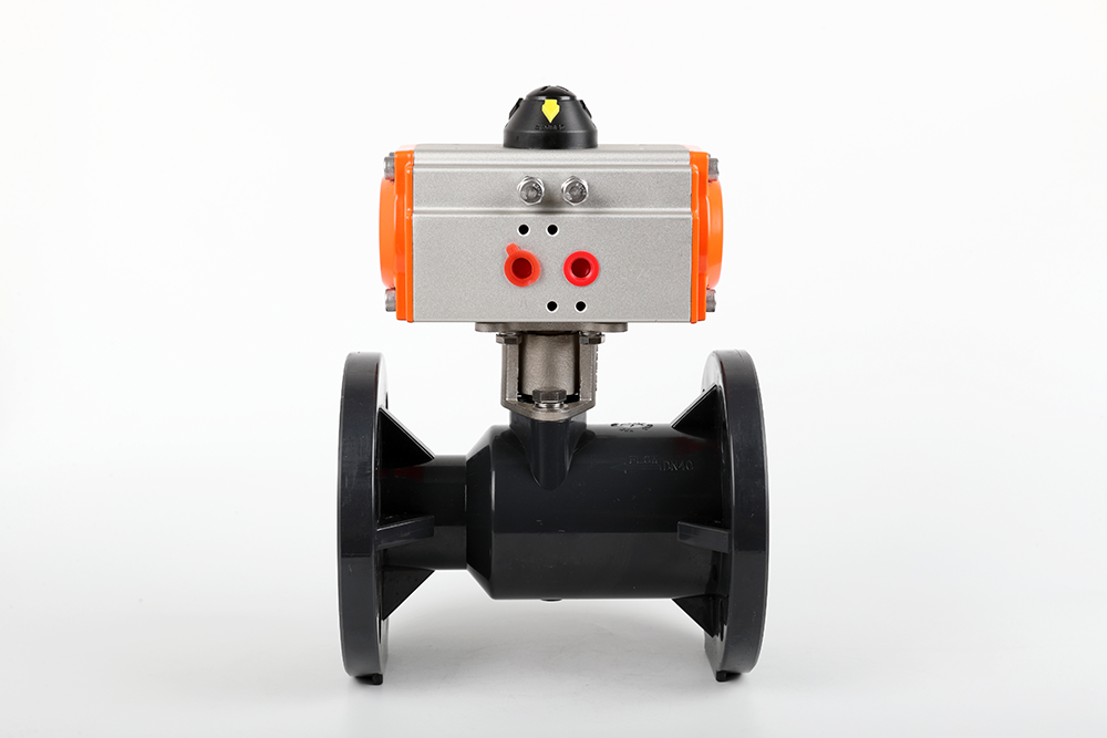 磴口气动法兰一体球阀